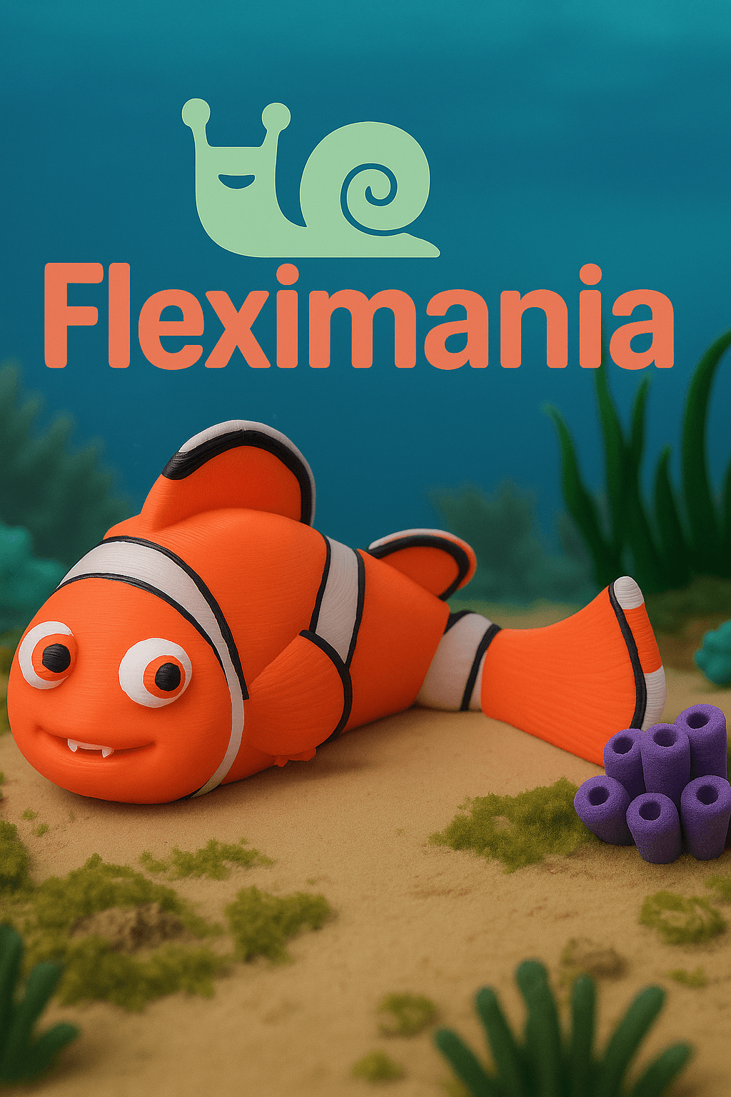 Articulated Finding Nemo Clown Fish Toy 3d model