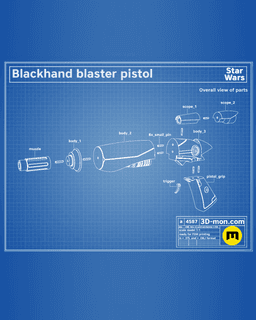 Blackhand Blaster - Star Wars 3d model