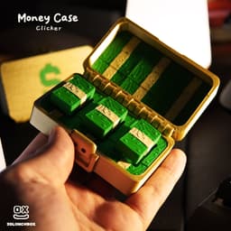 Money Case Fidget Clicker | Briefcase Cash Mechanical Toy 3d model