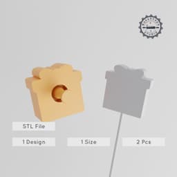 Gift Box Cake Pop Mold Set, Present Design, Surprise Gift 3D Print Model PRODUCT_1233 3d model