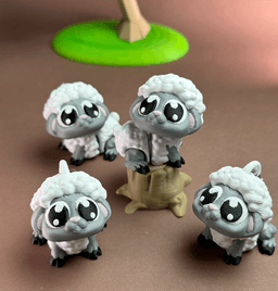 Flexi Cute Sheep Print-in-Place 3d model