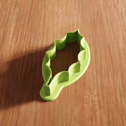 Holly Leaf Cookie Cutter Utensil 3d model
