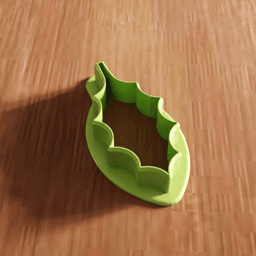 Holly Leaf Cookie Cutter Utensil 3d model