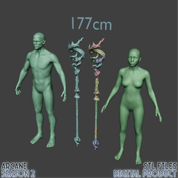Viktor Cosplay Hex Staff Episode 3 Arcane League of Legends 3d model