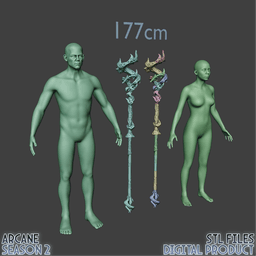 Viktor Cosplay Hex Staff Episode 3 Arcane League of Legends 3d model