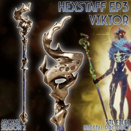 Viktor Cosplay Hex Staff Episode 3 Arcane League of Legends 3d model