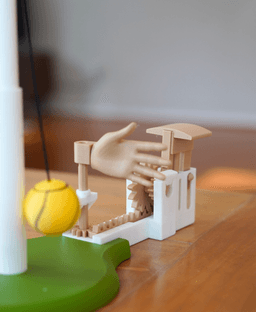Table Top Tetherball - With Fully Functional Mechanism Hands - Desktop Game 3d model