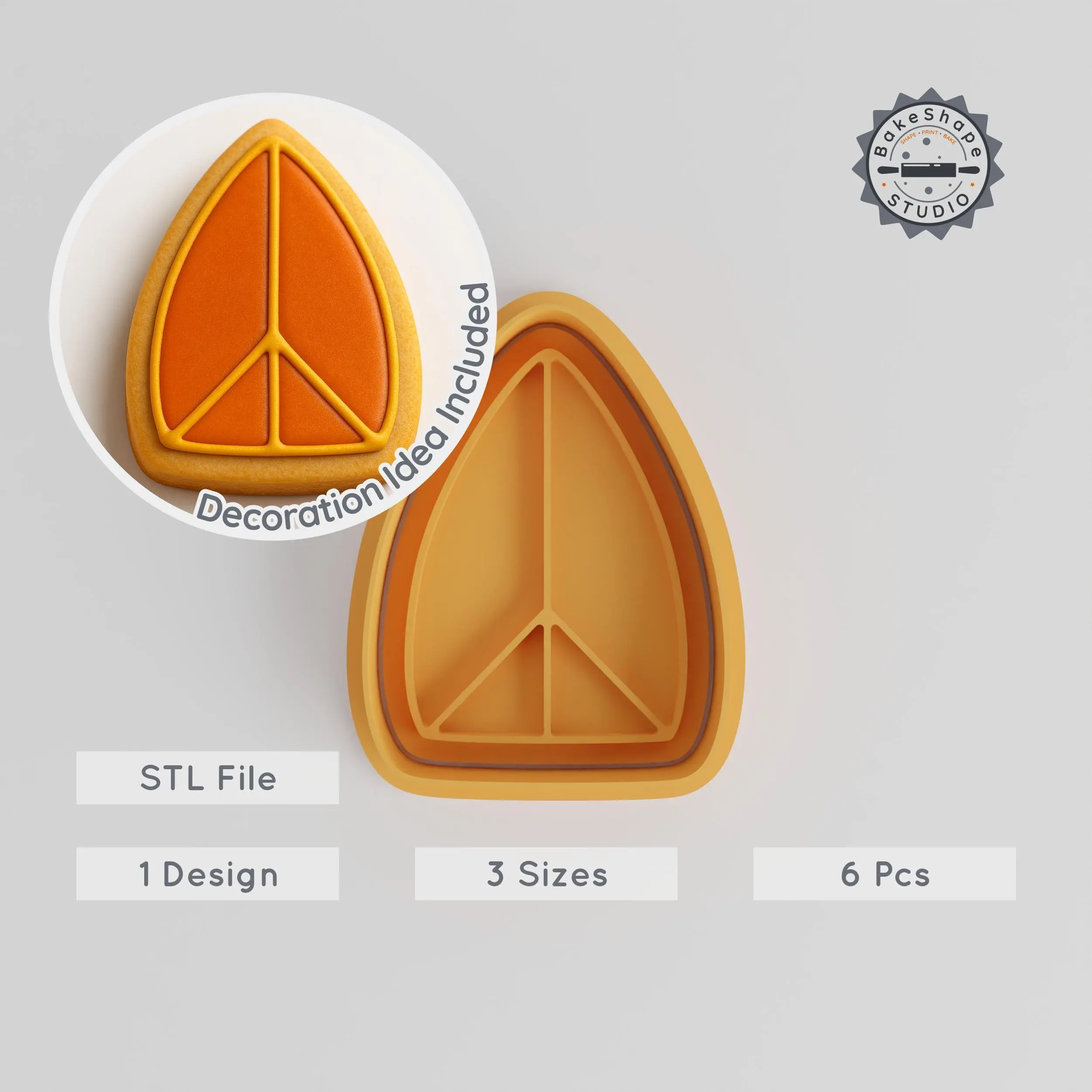 Vishakha Nakshatra Cookie Cutter & Stamp Set, Vedic Astrology, Lunar Mansion, S/M/L Sizes, 6 Pieces PRODUCT_1087 3d model