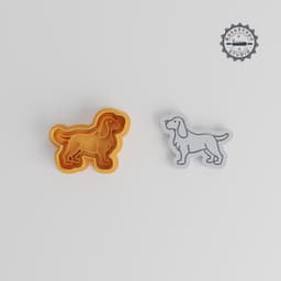 English Springer Cookie Cutter & Stamp, Dog Breed Baking Tools, Pet Spaniel Fondant Decor, 6-Piece Set in S, M, L Sizes PRODUCT_304 3d model
