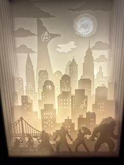 Avengers Shadow Box Light Box 3d Lamp 3d model