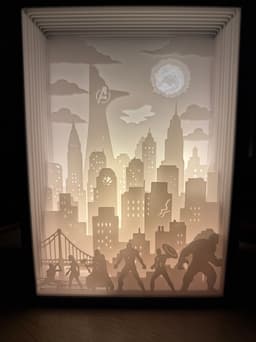 Avengers Shadow Box Light Box 3d Lamp 3d model