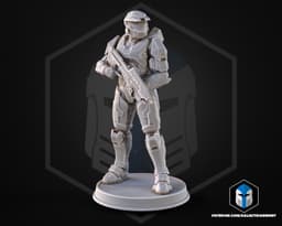 Campaign Evolved Master Chief Figurine Pose 1 - 3D Print Files 3d model