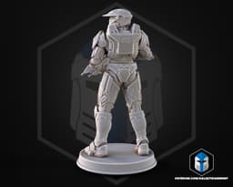 Campaign Evolved Master Chief Figurine Pose 1 - 3D Print Files 3d model
