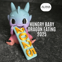 Baby Dragon eating 2025 3d model
