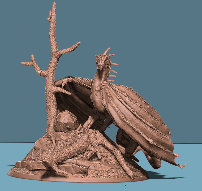 Young Green Dragon 3d model