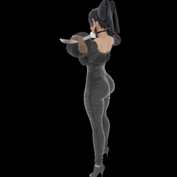 Voluptuous Anime Warrior Adult Fantasy v2 3d model