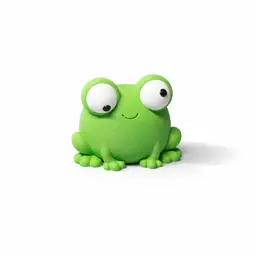CUTE FROG WITH ROTATING EYES (NO AMS) / CUTE GROG SCULPTURE / BUDDY / FROGS / SHLEFDECOR 3d model