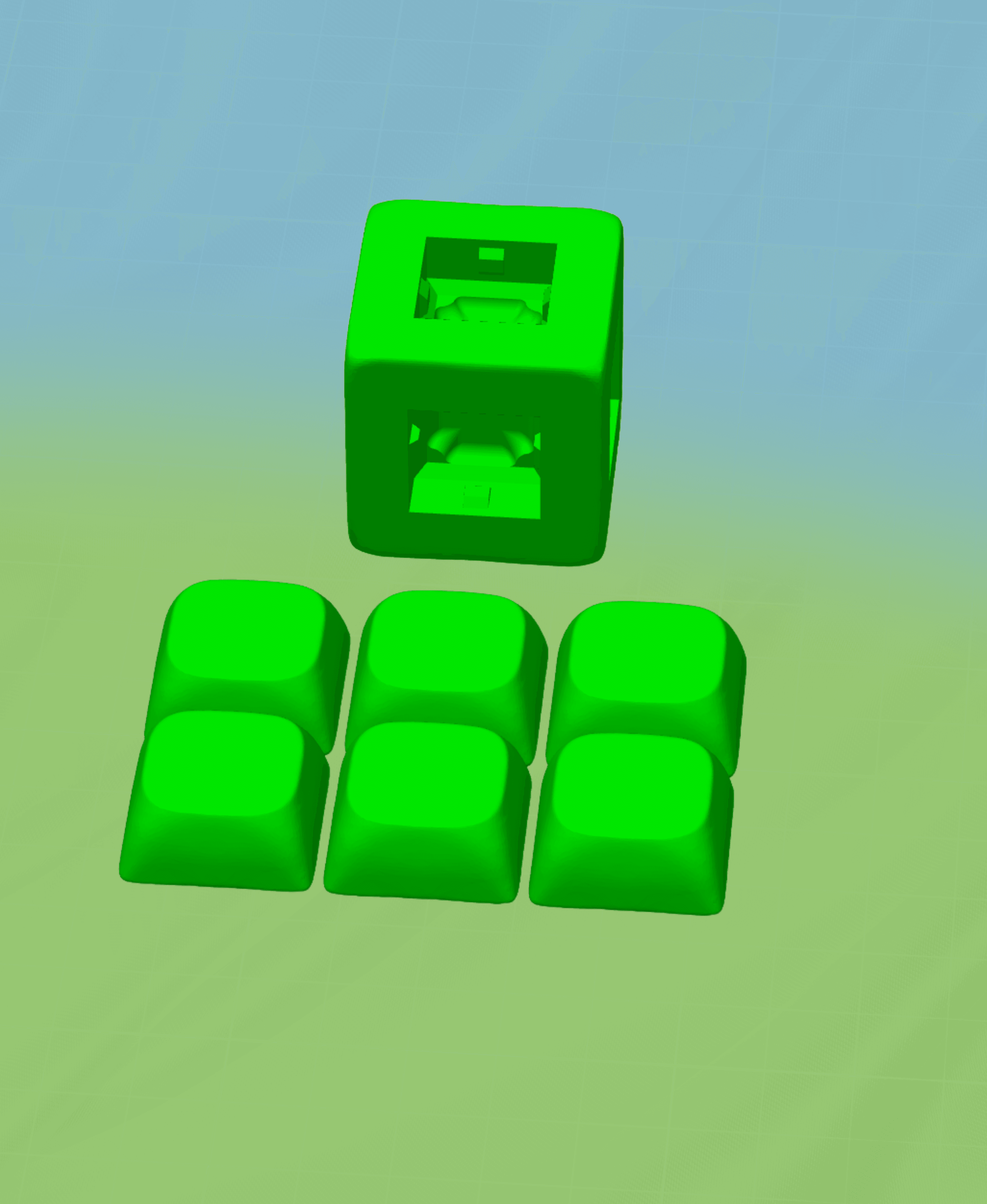 ClickCube - Clicker Flushie Cube, Ludo fidget 3d model
