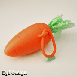 Carrot Dog Bag Dispenser 3d model