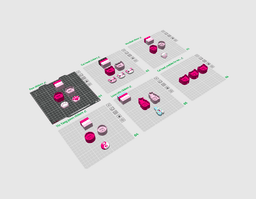 Cute Clicker Cat Pack! Clicky & Keychain Fidget 3d model