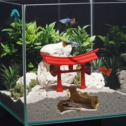 Torii Gate Aquarium Hide – Japanese Zen Shrine Fish, Shrimp, Reptile, Spider, Amphibian Tank Decor 3d model