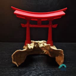 Torii Gate Aquarium Hide – Japanese Zen Shrine Fish, Shrimp, Reptile, Spider, Amphibian Tank Decor 3d model