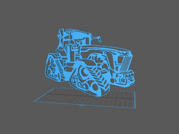 Tractor - John Deer JD8RX Wall Art 3d model