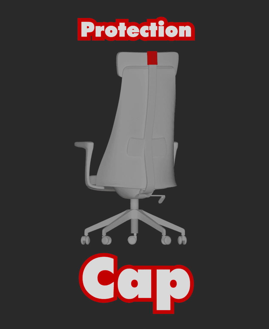 JÄRVFJÄLLET office chair spine protection cap 3d model