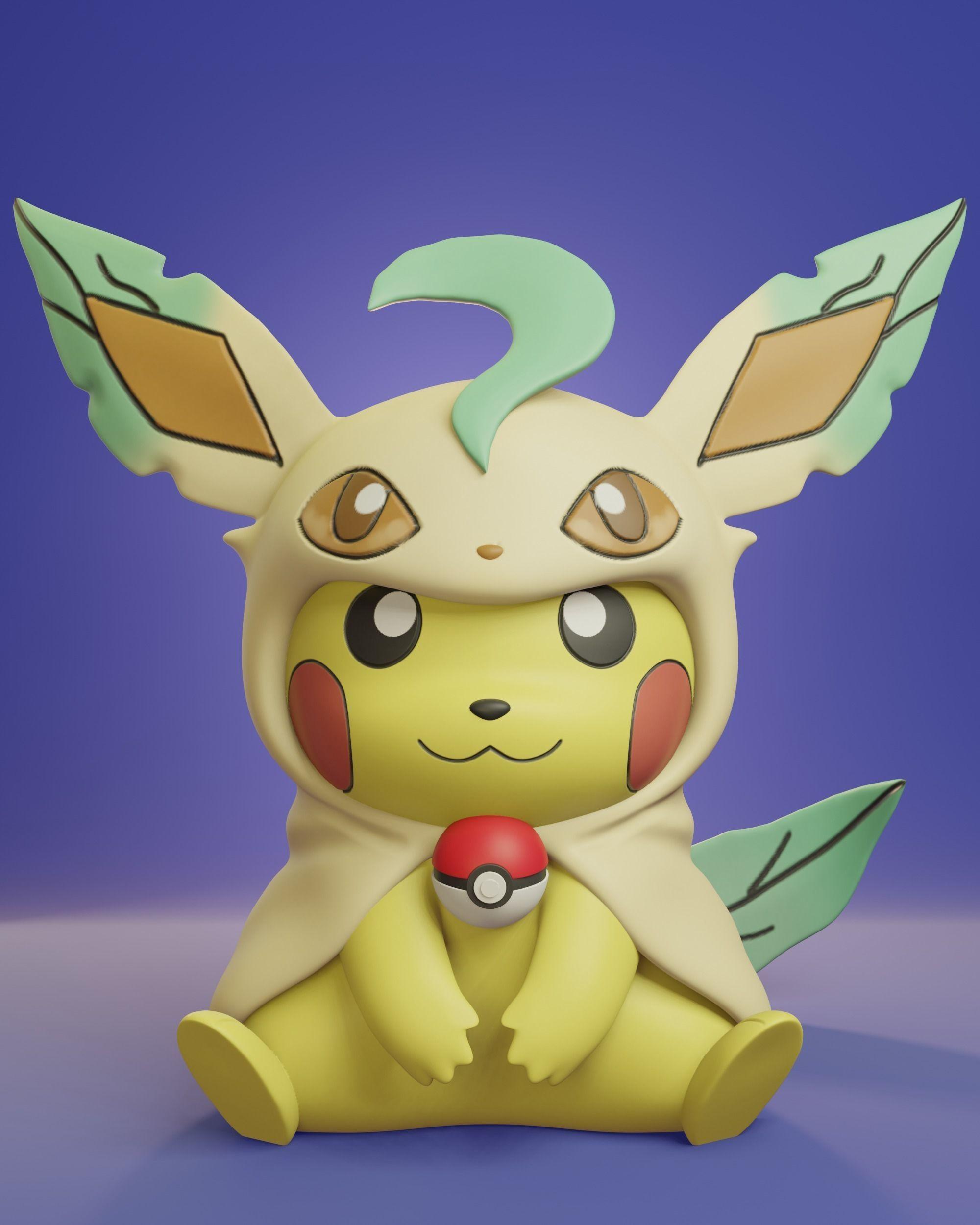 Cosplay Pikachu - Leafeon 3d model