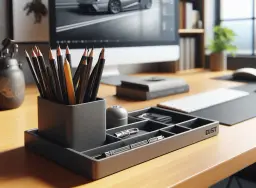 Modern Design Office Organizer Tray & Pencil Cup 3d model