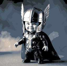 Chibi Art - Little one Photo of the Mighty Thor from Marvel Comics 3d model