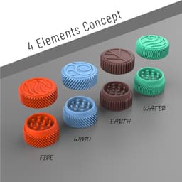 Grinder Set 3D, 4 pcs. Grinder Bundle, 3D Herb Spice Crusher, Cute Grinder Set, Cute Weed Grinder 3d model