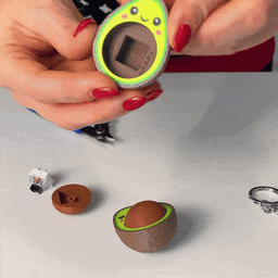 Clicky Avocado Keychain, Clicker Toy 3d model
