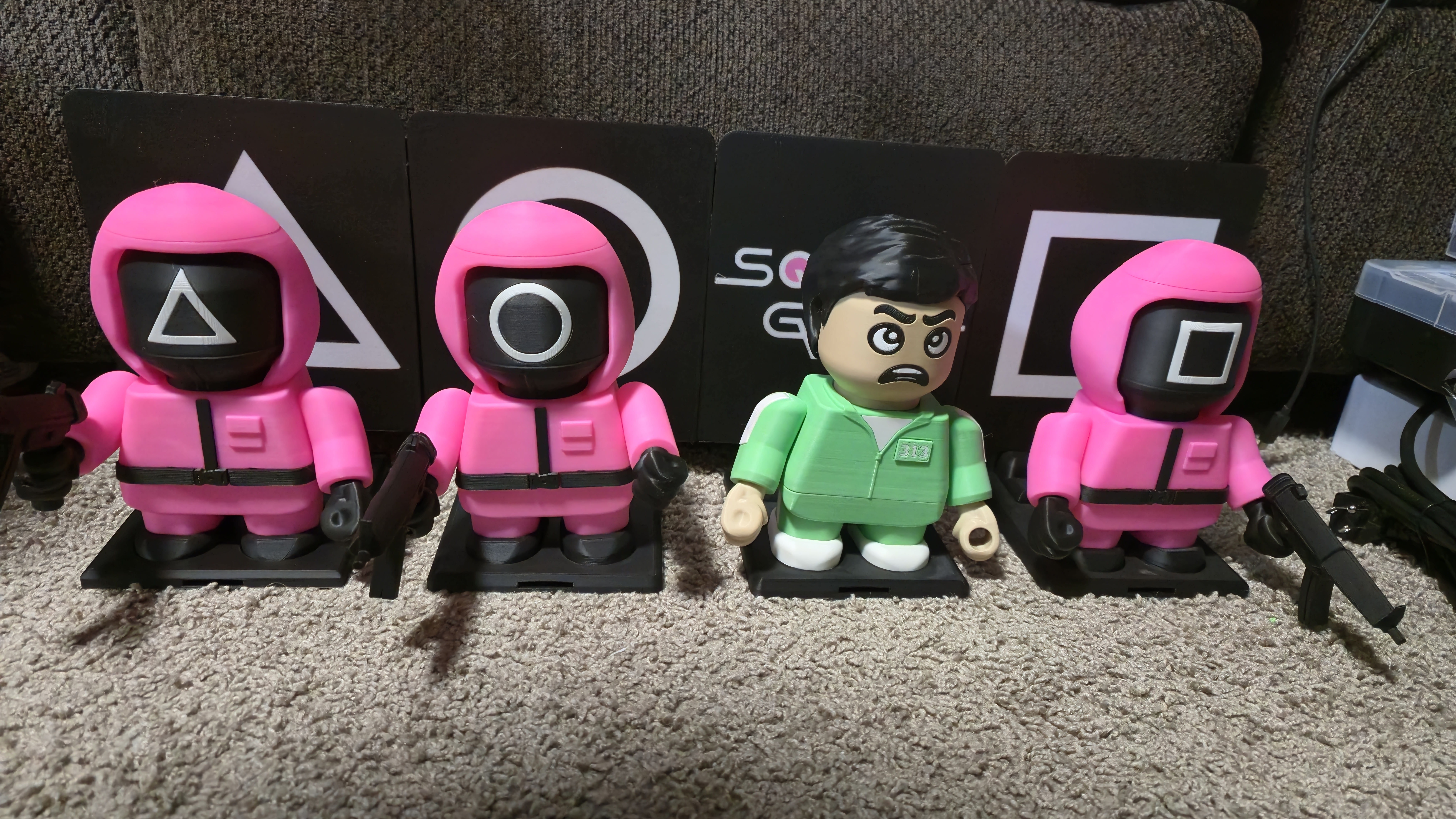 Squid Game PS Parody Backer Set 3d model