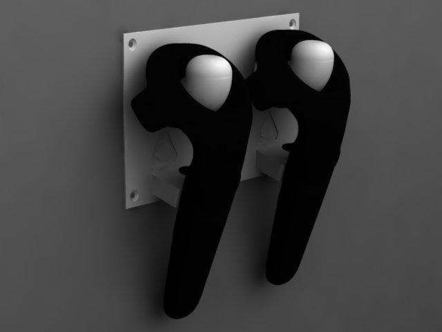 HTC Vive Controller Wall Mount Plate 3d model