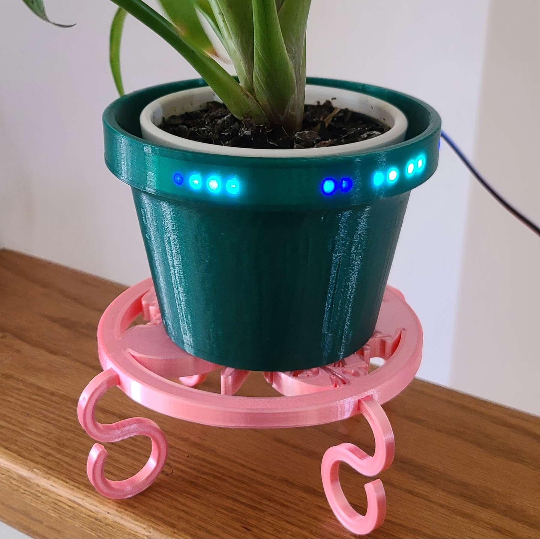 Light Up Flower Pot using LED Strips 3d model