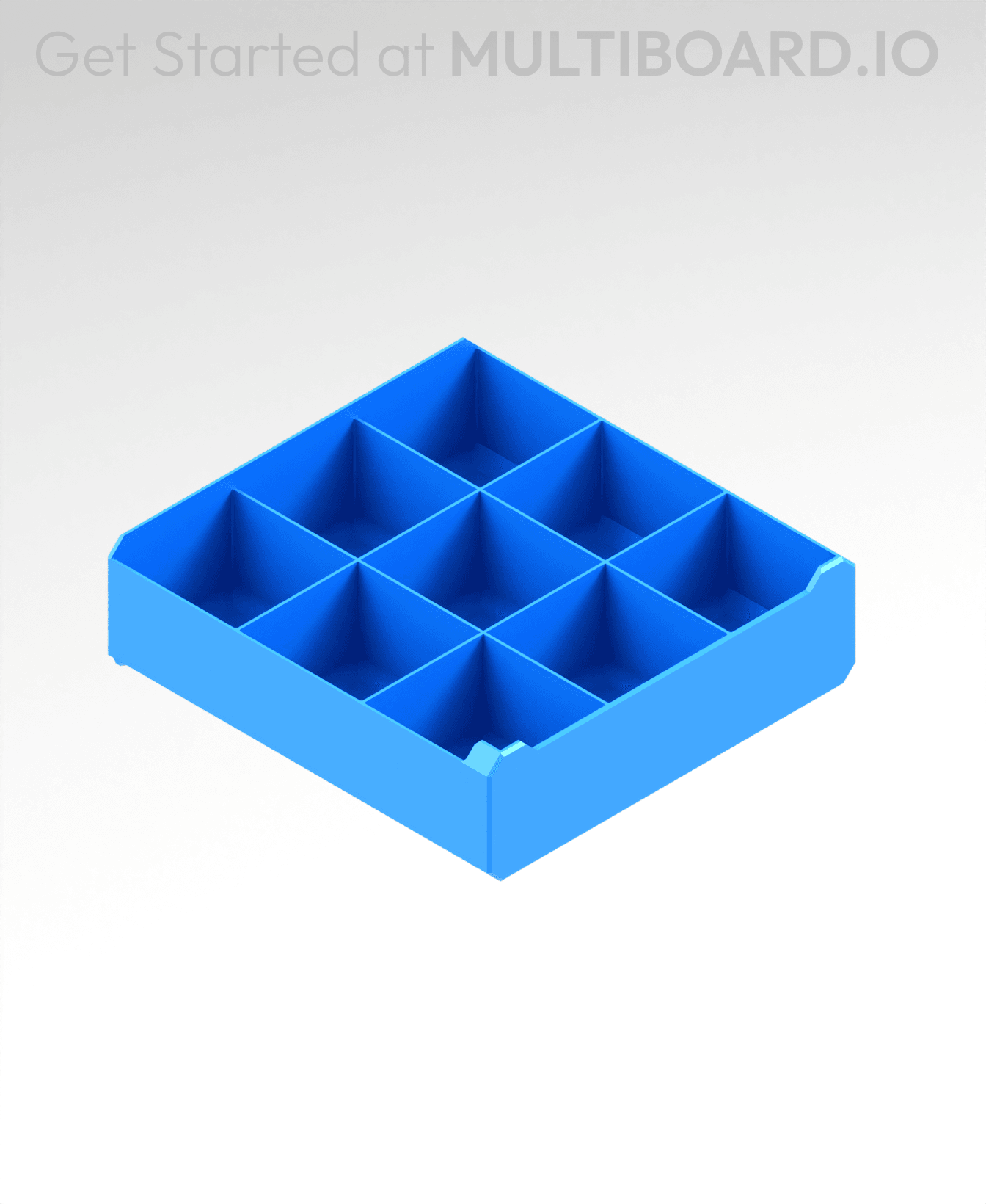 3x1x3 LU - Labelled - Grid Divided - MultiBin Simple Drawer 3d model