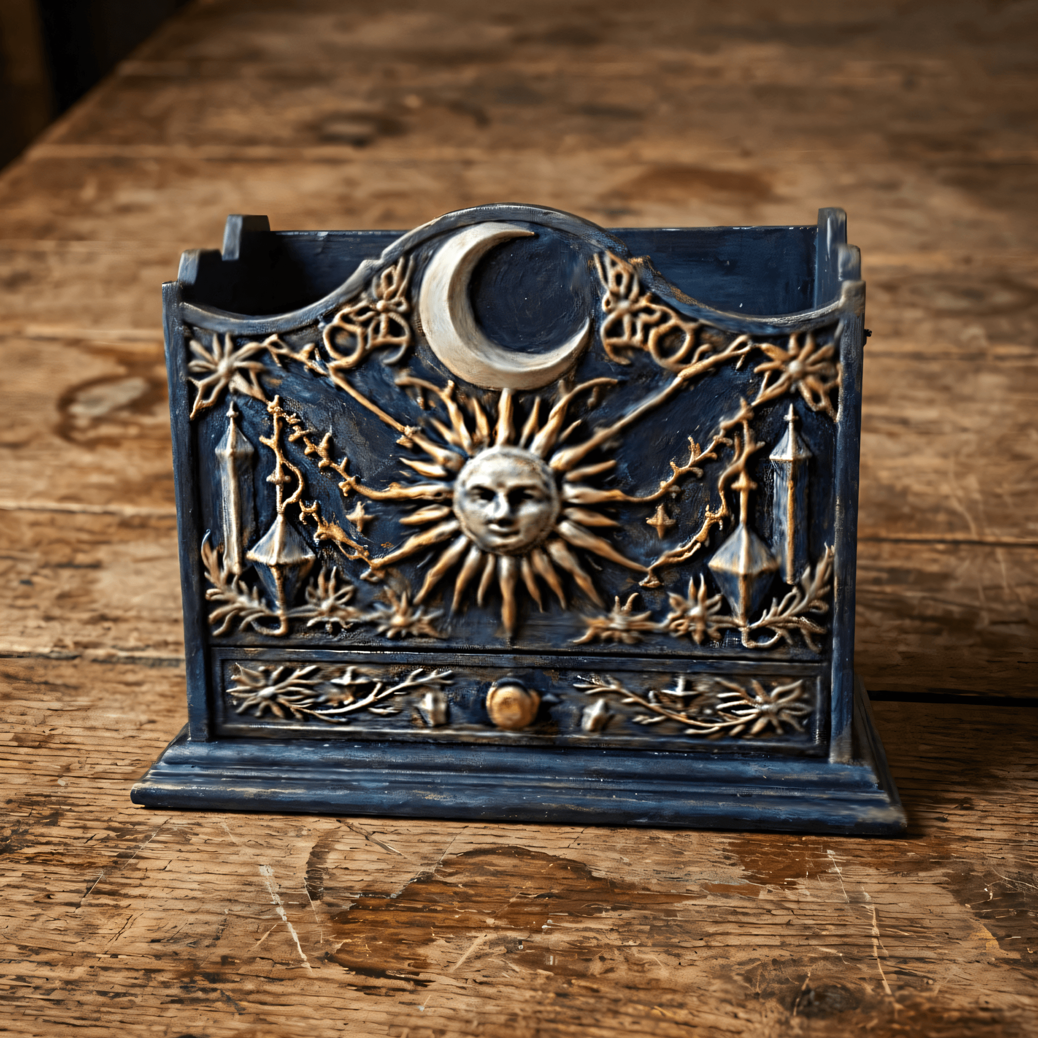 Mystical Sun & Moon Tarot Card Holder 3d model