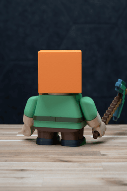 Minechunk Alex - Minecraft Kit | No Supports, No AMS, No Glue 3d model