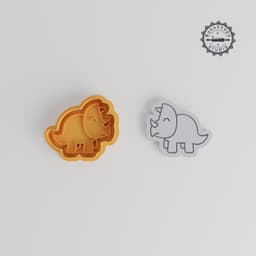Dinosaur Shape Cutter & Stamp Set, Styracosaurus Design, Cookie & Fondant, 3 Sizes, Prehistoric Jurassic Baking Tools PRODUCT_70 3d model