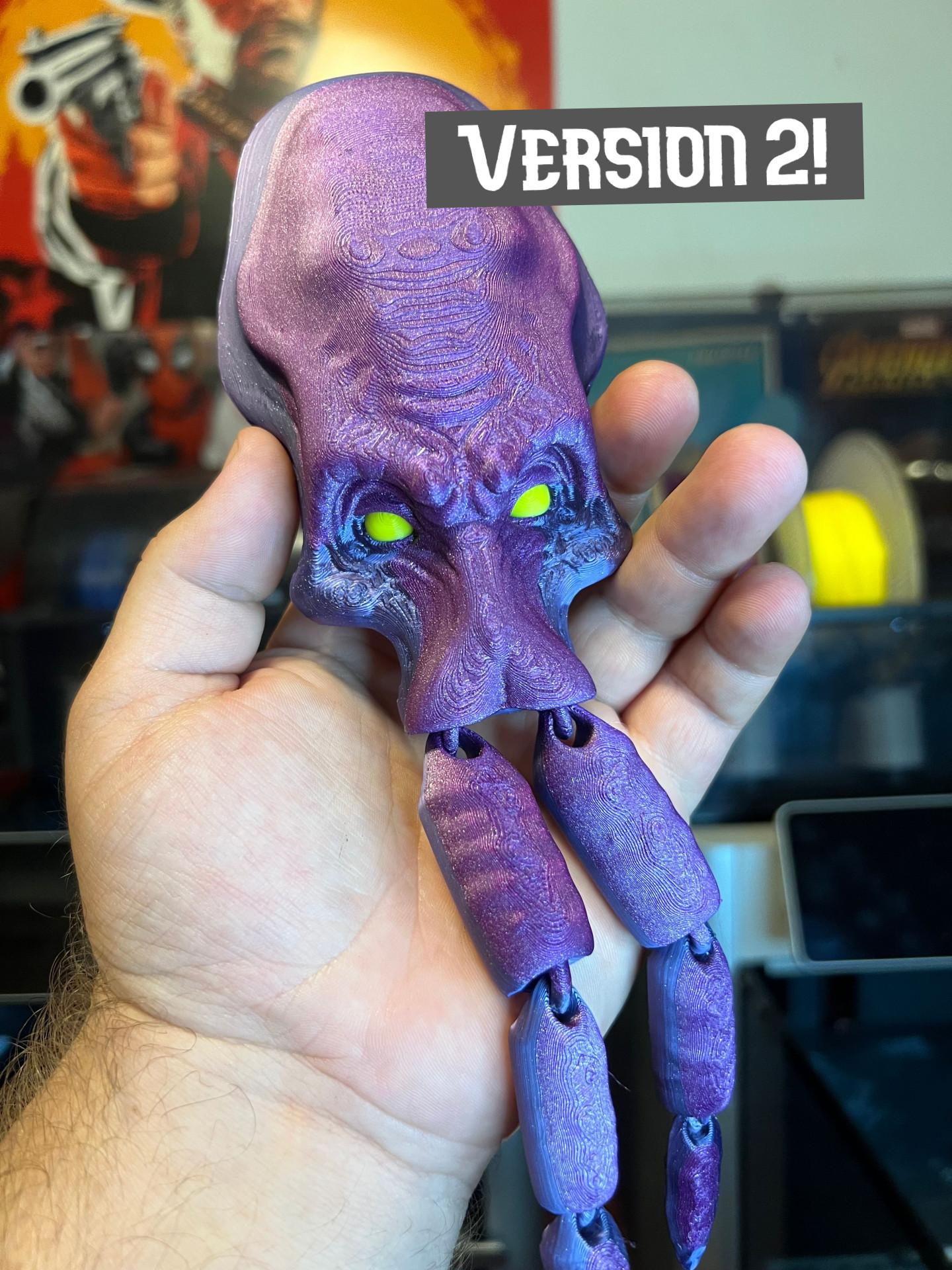 Artictulating Mind Flayer Version 2 - Print in place 3d model
