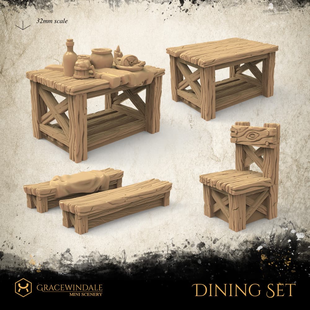 Dining Set II 3d model