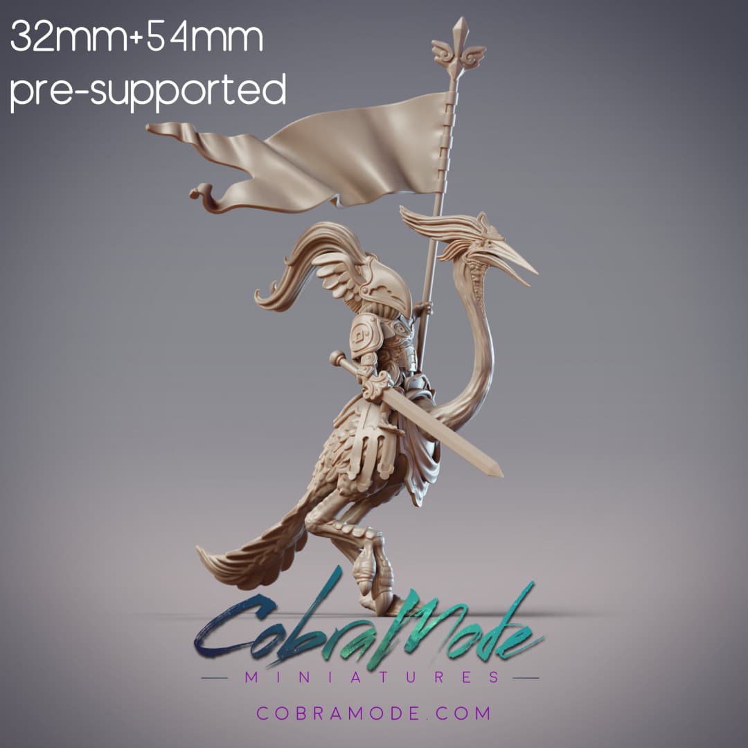 Valiant Duck Warrior - Evergreen, YuanYang Knight (Pre-supported) 3d model