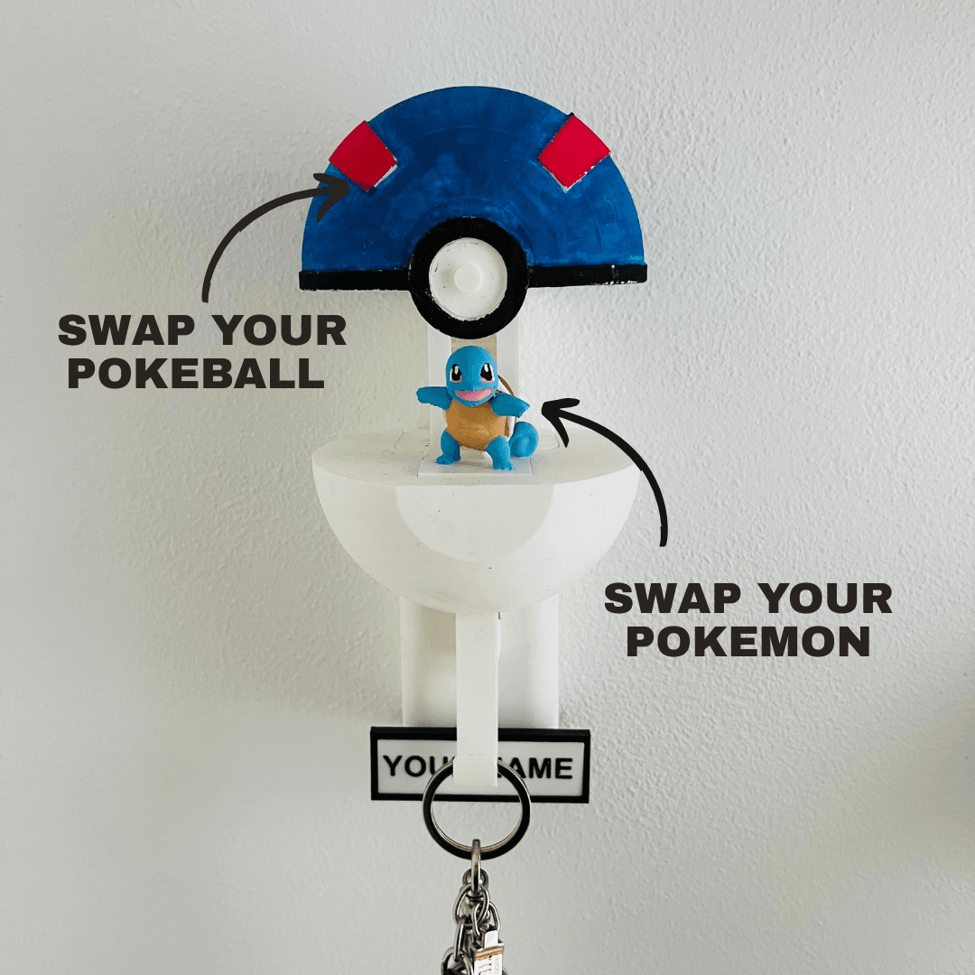 Squirtle Key Wall Mounted 3d model