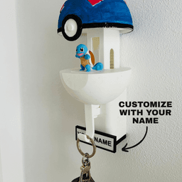 Squirtle Key Wall Mounted 3d model
