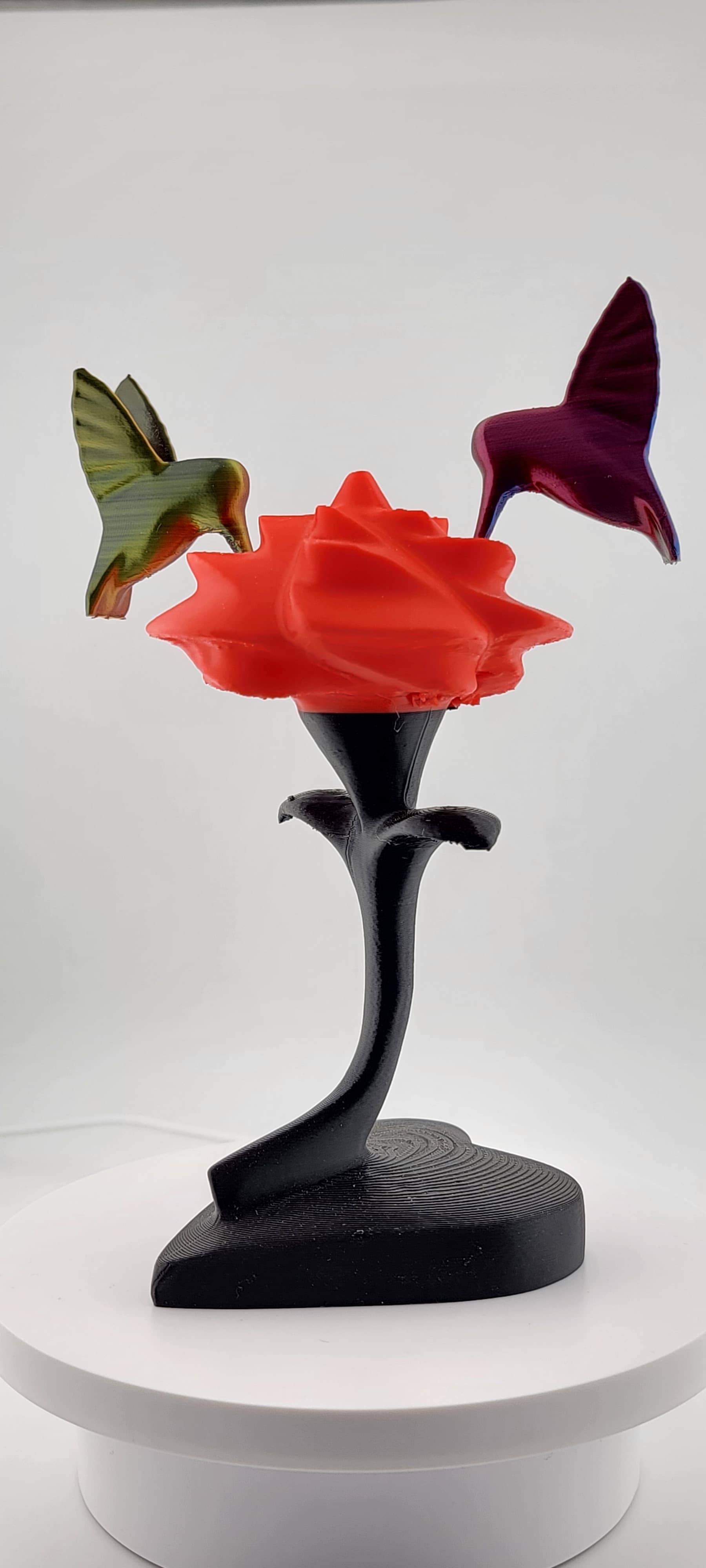 Rose with hummingbirds 3d model