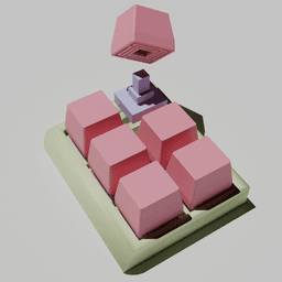 keyboard fidget print in place, NO SWITCHES NEED! 3d model