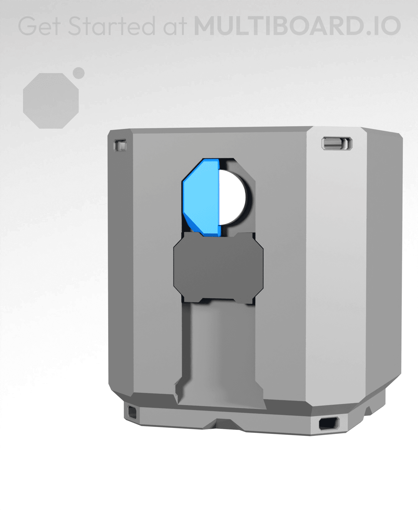 0.5 LU Bin Fit - OO Magnet Sliding Lite Rail 3d model
