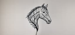 Nature Horse Head 2D Wall Art.stl 3d model