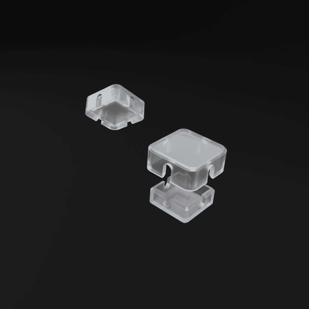 LED string clip-on cap 3d model